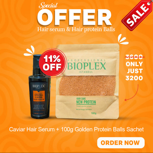 Caviar Hair Serum + 100g Golden Protein Balls Sachet