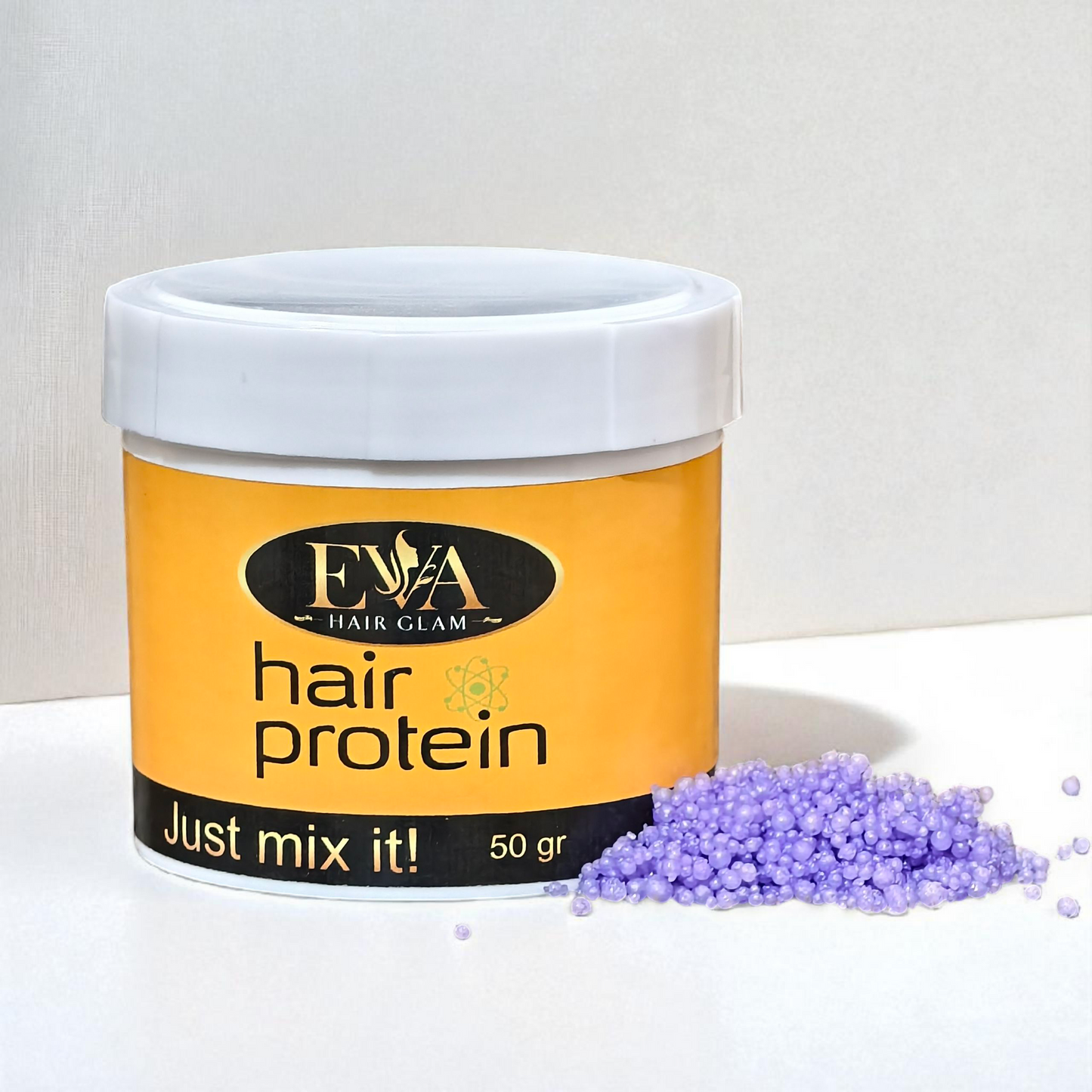 Eva Hair Glam Purple Protein Balls – 50g Jar | Repair & Protect Damaged Hair