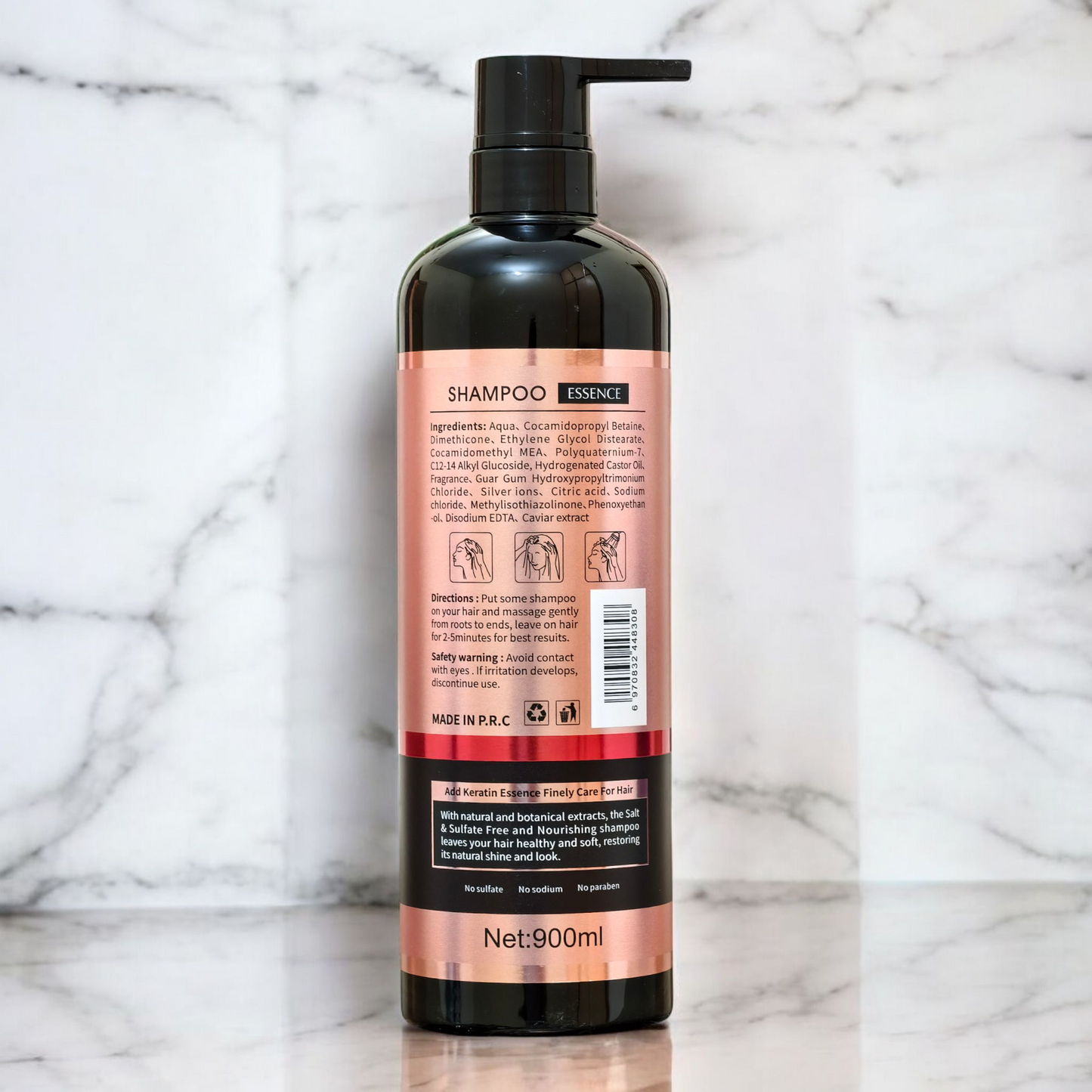 EUNOMIA Caviar Essence Shampoo – Luxury Keratin Nourishment & Shine | 900ml