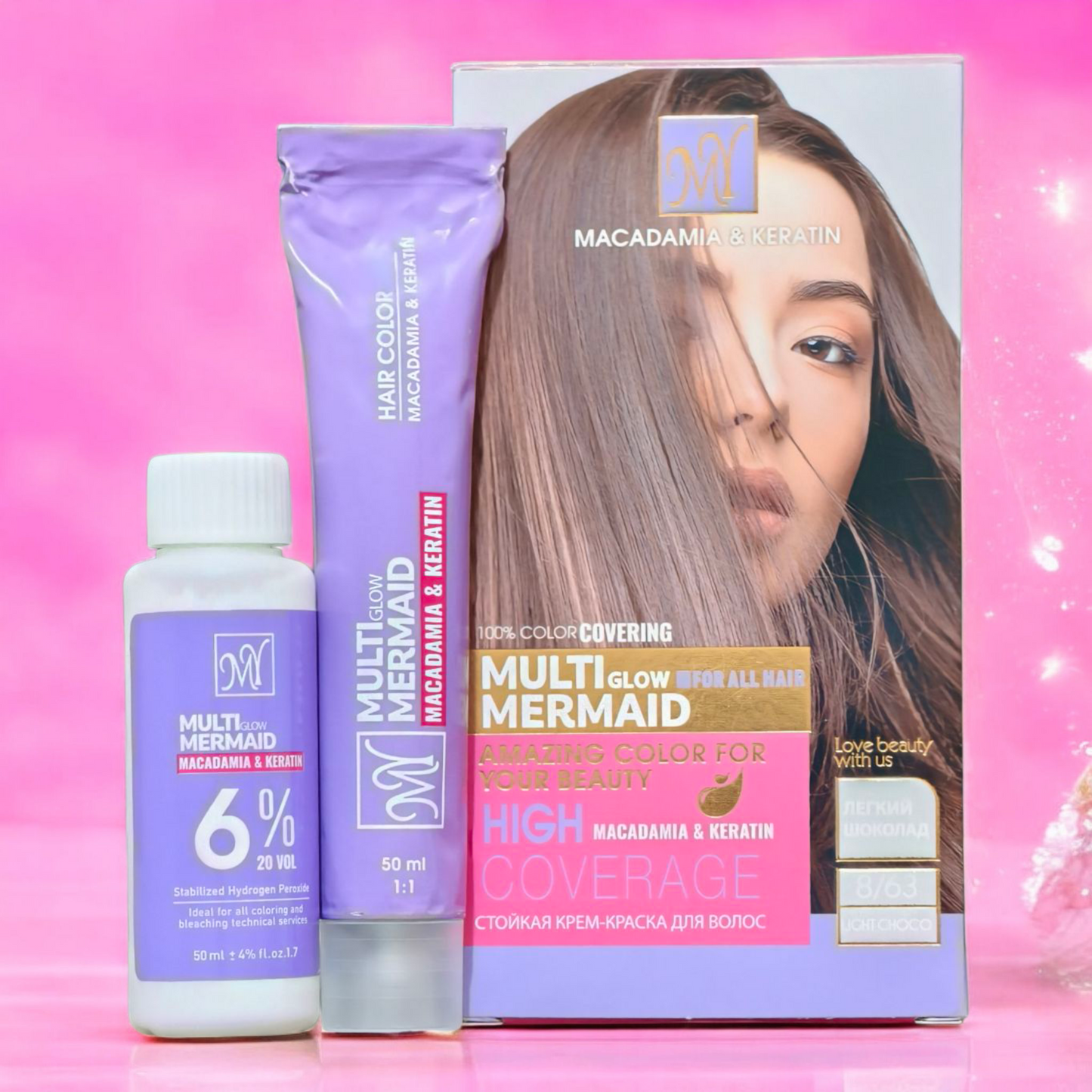 MY Macadamia & Keratin Hair Color – Light Choco (8/63)