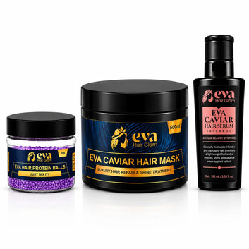 Eva Caviar Hair Mask 500ml + Protein Balls + Eva Caviar Hair Serum