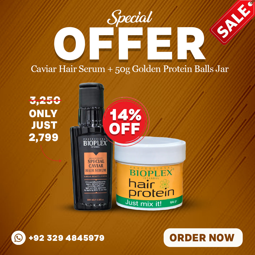 Caviar Hair Serum + 50g Golden Protein Balls Jar