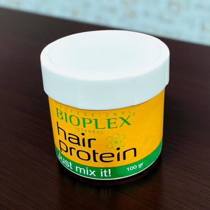 Bioplex Golden Hair Protein treatment jar for smooth shiny and frizz free hair