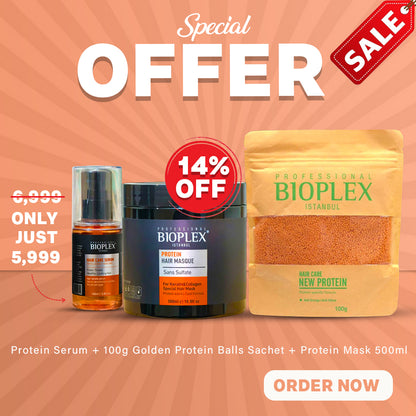 Protein Serum + 100g Golden Protein Balls Sachet + Protein Mask 500ml