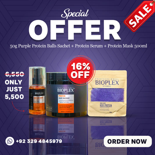 50g Purple Protein Balls Sachet + Protein Serum + Protein Mask 500ml