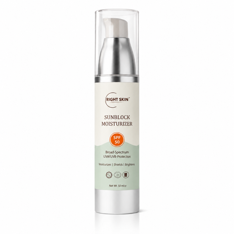 EVA Right Skin Sunblock Moisturizer SPF 50 (50ml) – Oil-Free UVA/UVB Protection & Hydration