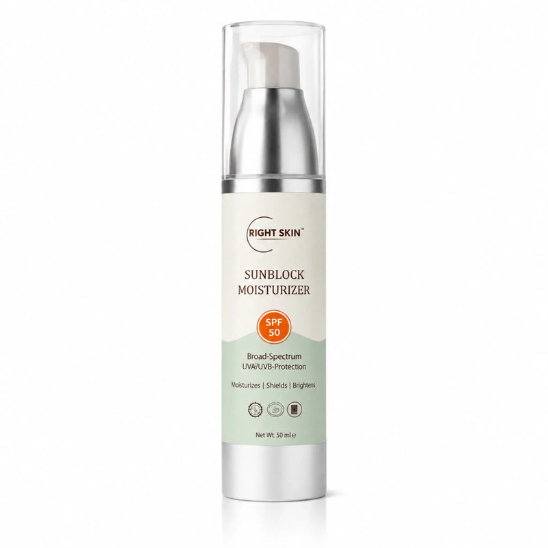 EVA Right Skin Sunblock Moisturizer SPF 50 (50ml) – Oil-Free UVA/UVB Protection & Hydration