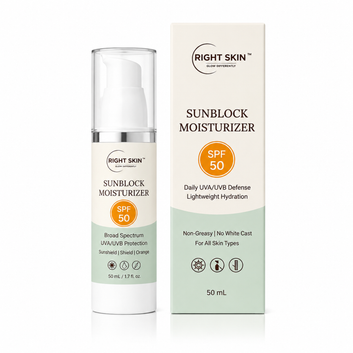 EVA Right Skin Sunblock Moisturizer SPF 50 (50ml) – Oil-Free UVA/UVB Protection & Hydration