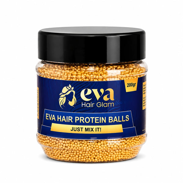 Eva Golden Hair Protein Balls 200g Jar – Collagen & Keratin Hair Repair Treatment