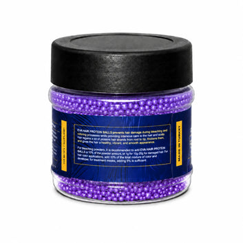 Eva Hair Glam Purple Protein Balls – 100g Jar Collagen & Keratin Hair Repair for Treated Hair