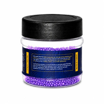 Eva Hair Glam Purple Protein Balls – 50g Jar Collagen & Keratin Hair Repair for Treated Hair