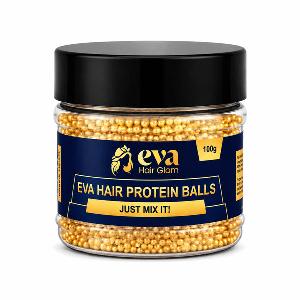Eva Golden Hair Protein Balls – 100g Jar Collagen & Keratin Hair Repair Treatment