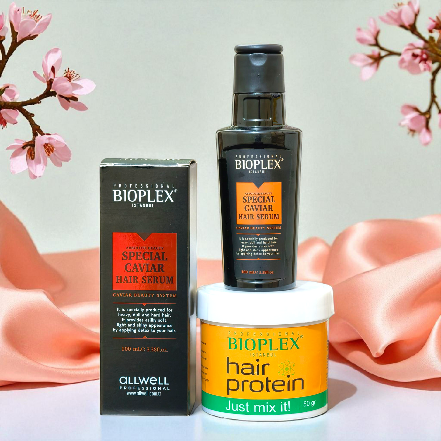 Caviar Hair Serum + 50g Golden Protein Balls Jar