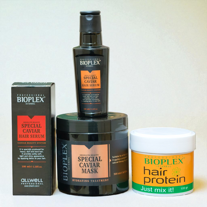 100g Golden Protein Balls Jar + Caviar Serum + Caviar Hair Mask 500ml
