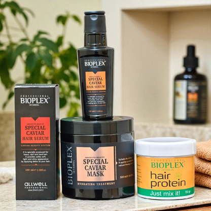 50g Golden Protein Balls Jar + Caviar Serum + Caviar Hair Mask 500ml