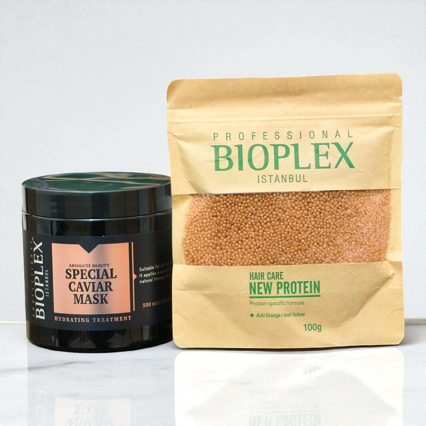 100g Golden Protein Balls Sachet + Caviar Hair Mask 500ml