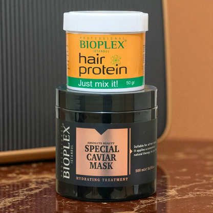 50g Golden Protein Balls Jar + Caviar Hair Mask 500ml