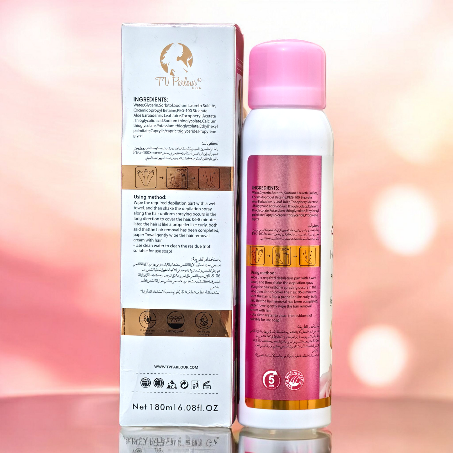 Rose Extract Hair Removal Spray – Painless & Fast