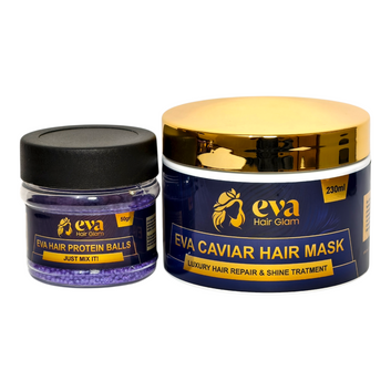 Eva Caviar Hair Mask 230ml + Eva Protein Balls 50g & 100g Jar