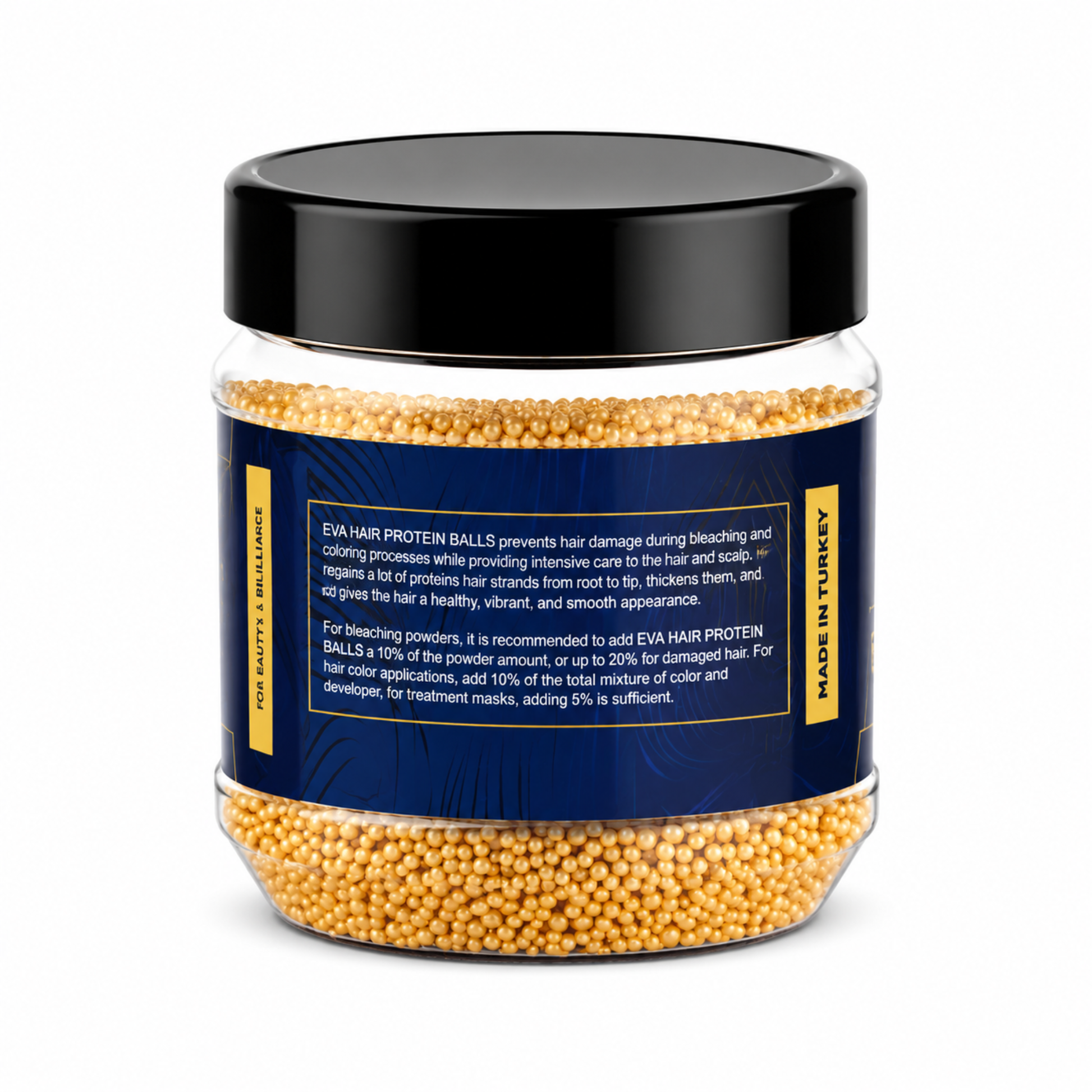 Eva Golden Protein Balls 200g Jar – Hair Strengthening and Frizz Control Protein Mask