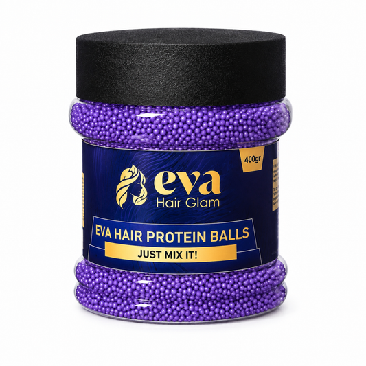 Eva Purple Hair Protein Balls 400g Jar – Hydrate & Nourish Treated Hair