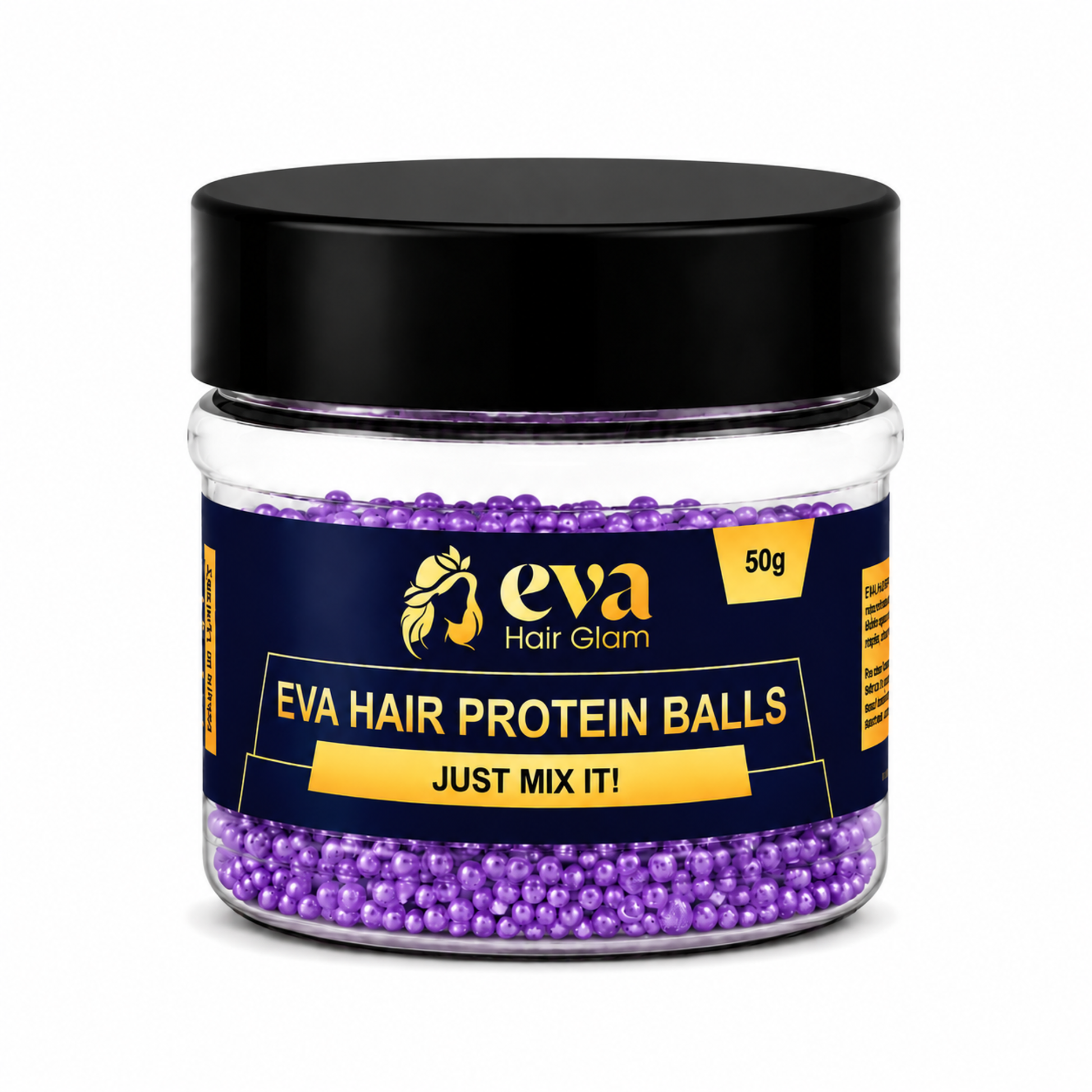 Eva Hair Glam Purple Protein Balls 50g – Collagen & Keratin Hair Repair for Treated Hair