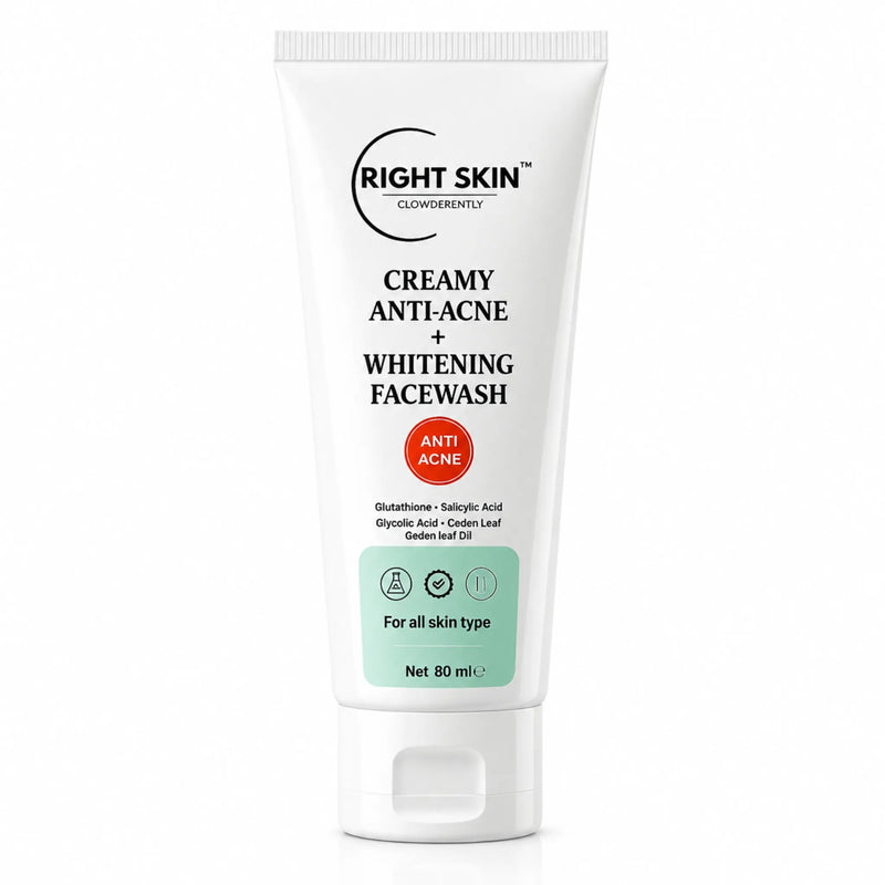 Eva Right Skin Anti-Acne Face Wash 80ml – Oil Control, Whitening & Acne Treatment for Clear Skin